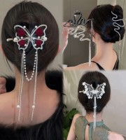 SNAKE AND BUTTERFLY HAIR CLIP(2 PCS)