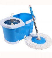 Easy Mop with wheels & stainless steel basket (Blue) - 2511