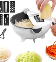 Magic Rotate Vegetable Cutter with Drain Basket