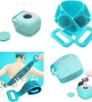 (2 in 1 Combo) Silicone Bath Brush+Back Scrubber