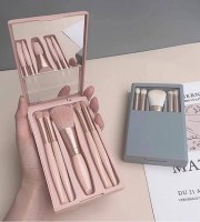 Mini Makeup Brush Set with Case and Mirror