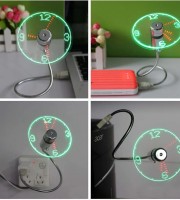 LED USB Clock Fan with Real Time Display