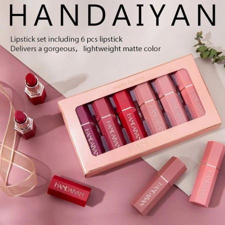 6 Colors Matte Lipsticks Set Velvet