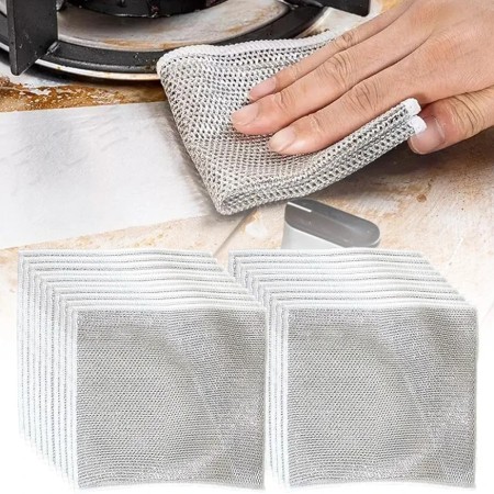 (6 পিস ছোট সাইজ)Multifunctional Wire Cleaning Cloths for Kitchen