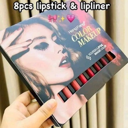 (8 pcs) Hangfang 2 in 1 Lipliner Lipstick Set