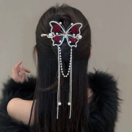 BUTTERFLY TASSEL HAIR CLIP(1 PCS)