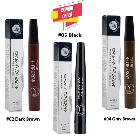 (৩ কালার কম্বো)4 Points Eyebrow and Beard Perfection Pen