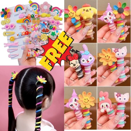 (১২ পিস) Cute Baby Hair Band(১ সেট হেয়ার ক্লিপ ফ্রি)