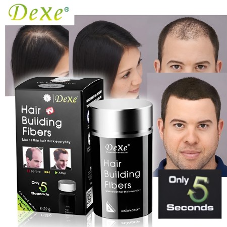 (ব্ল্যাক কালার)Dexe Hair Building Fiber