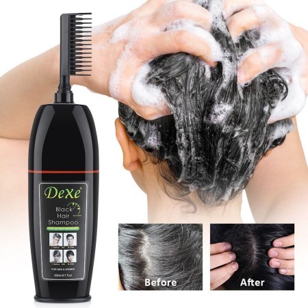 Hair Black Dye Shampoo with comb