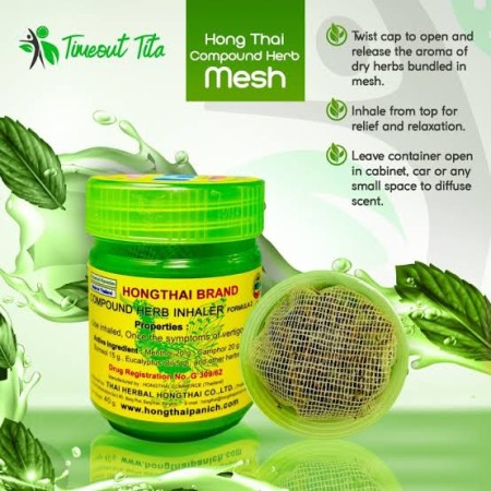 Hong Thai Natural Herb Inhaler(original) From Thailand
