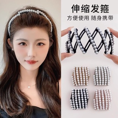 (2 pcs) New Pearl foldable Hearband