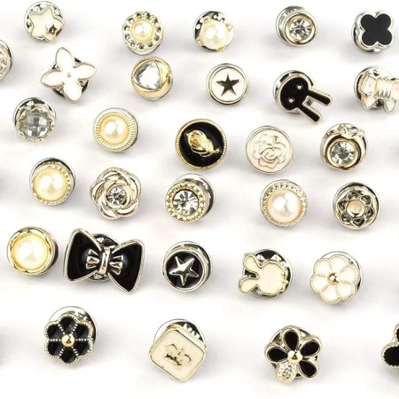 (24 Pcs) Women Brooch Button Pin
