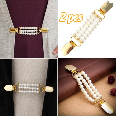 (2 pcs) Adjustable Pearl Fashion clip