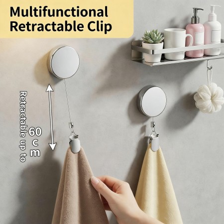 (1 Pcs) Automatic Retractable Towel Clip