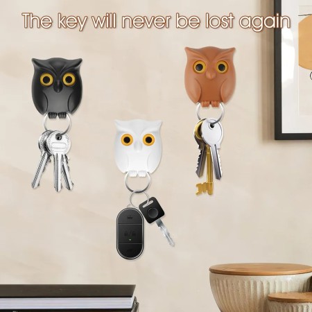 (2 pcs)Magnetic Owl Key Holder